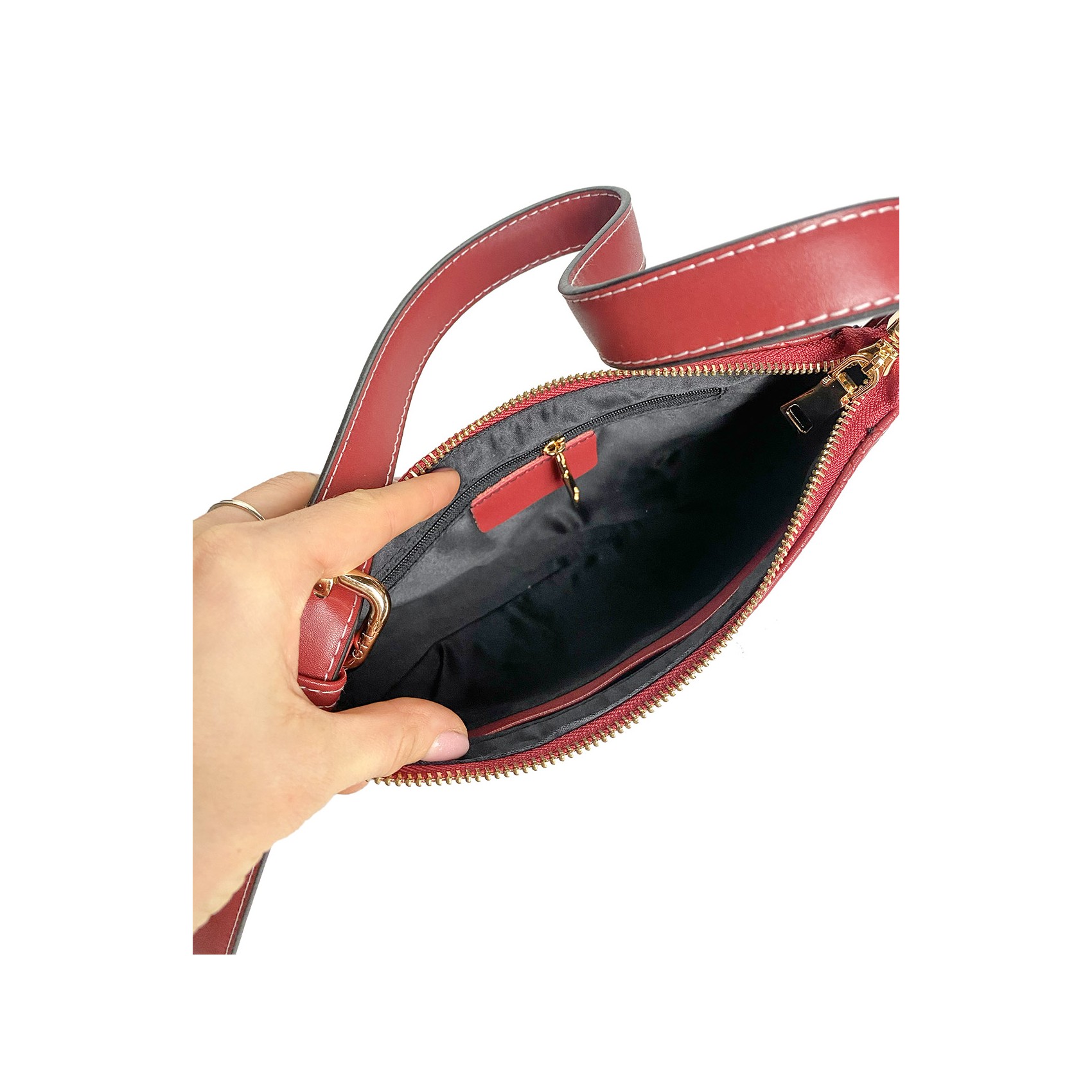 Жіноча шкіряна сумка Ella червона