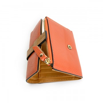 Женский кожаный кошелек Kelly оранжевый фото