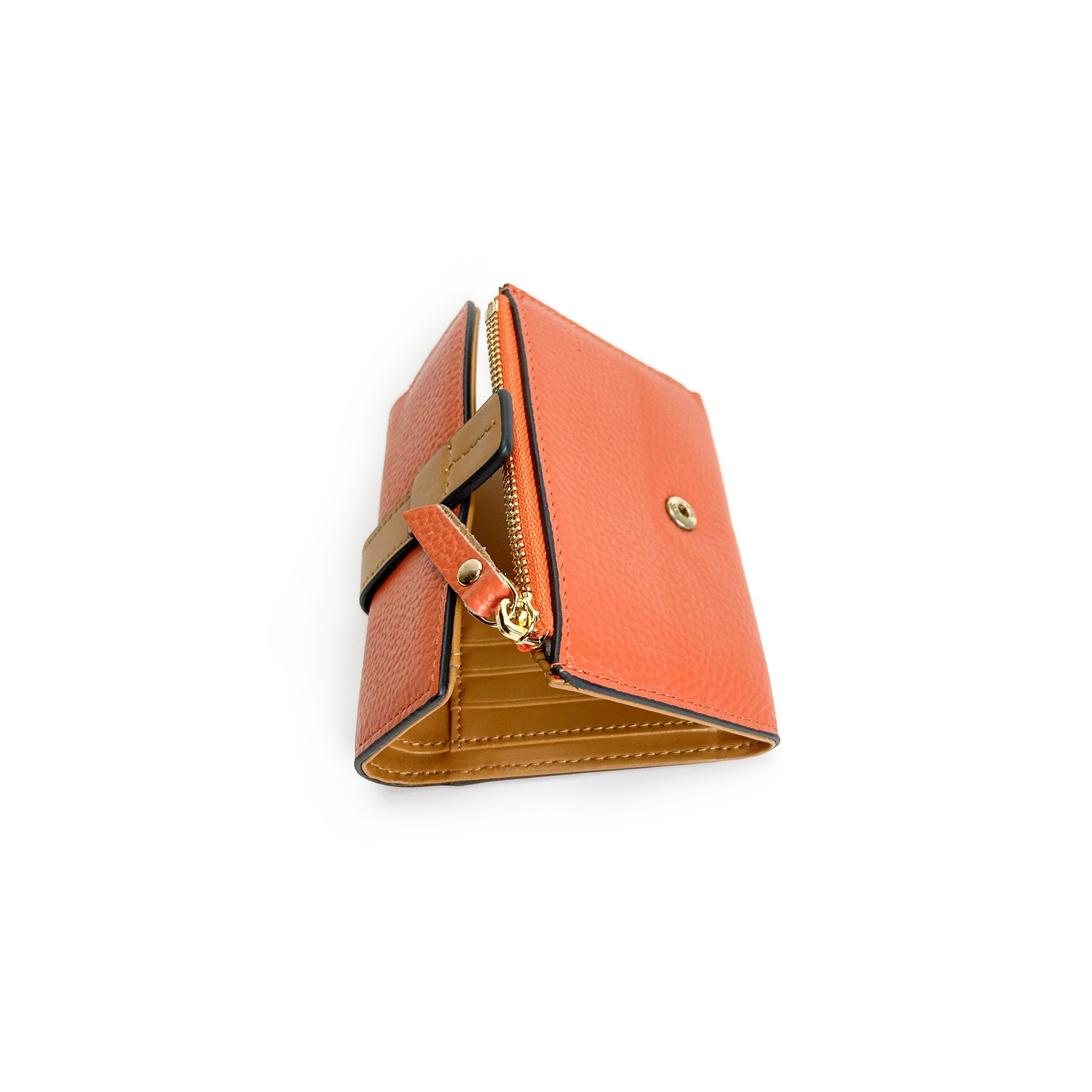 Женский кожаный кошелек Kelly оранжевый