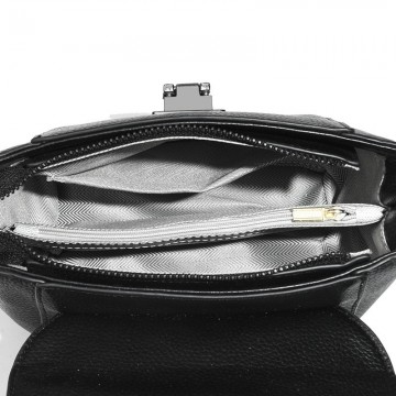 Жіноча шкіряна сумка Natalie чорна фото