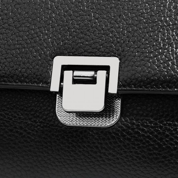 Жіноча шкіряна сумка Natalie чорна фото