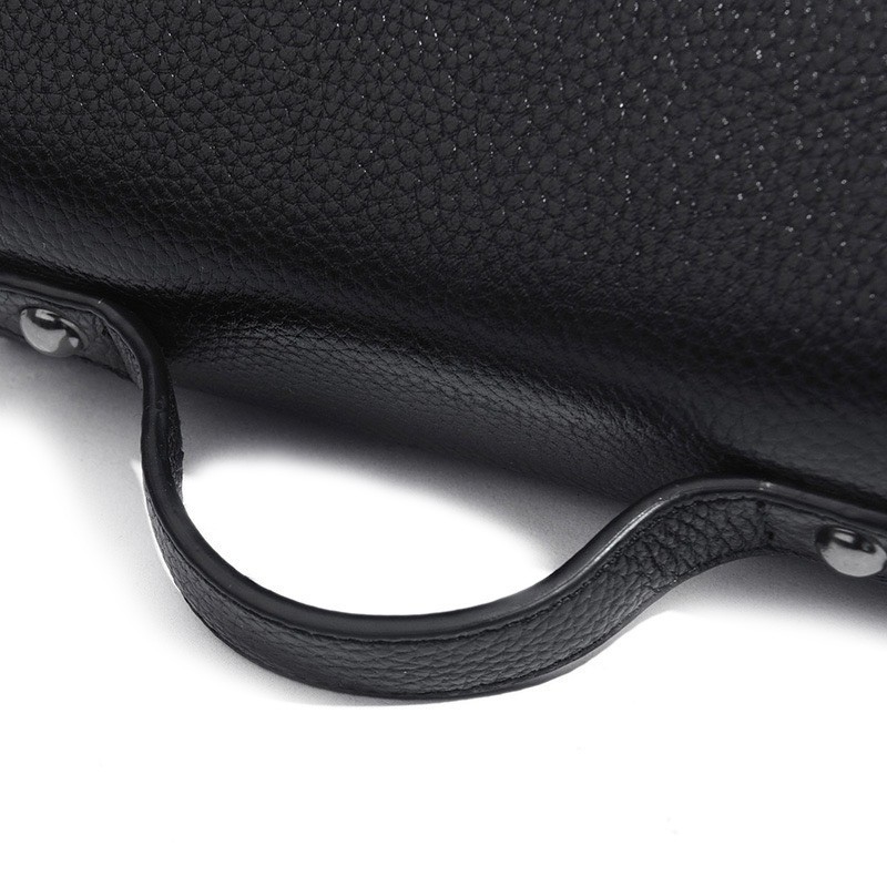 Женская кожаная сумка Natalie черная - 8 фото