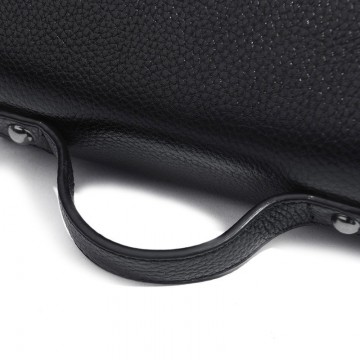 Женская кожаная сумка Natalie черная фото