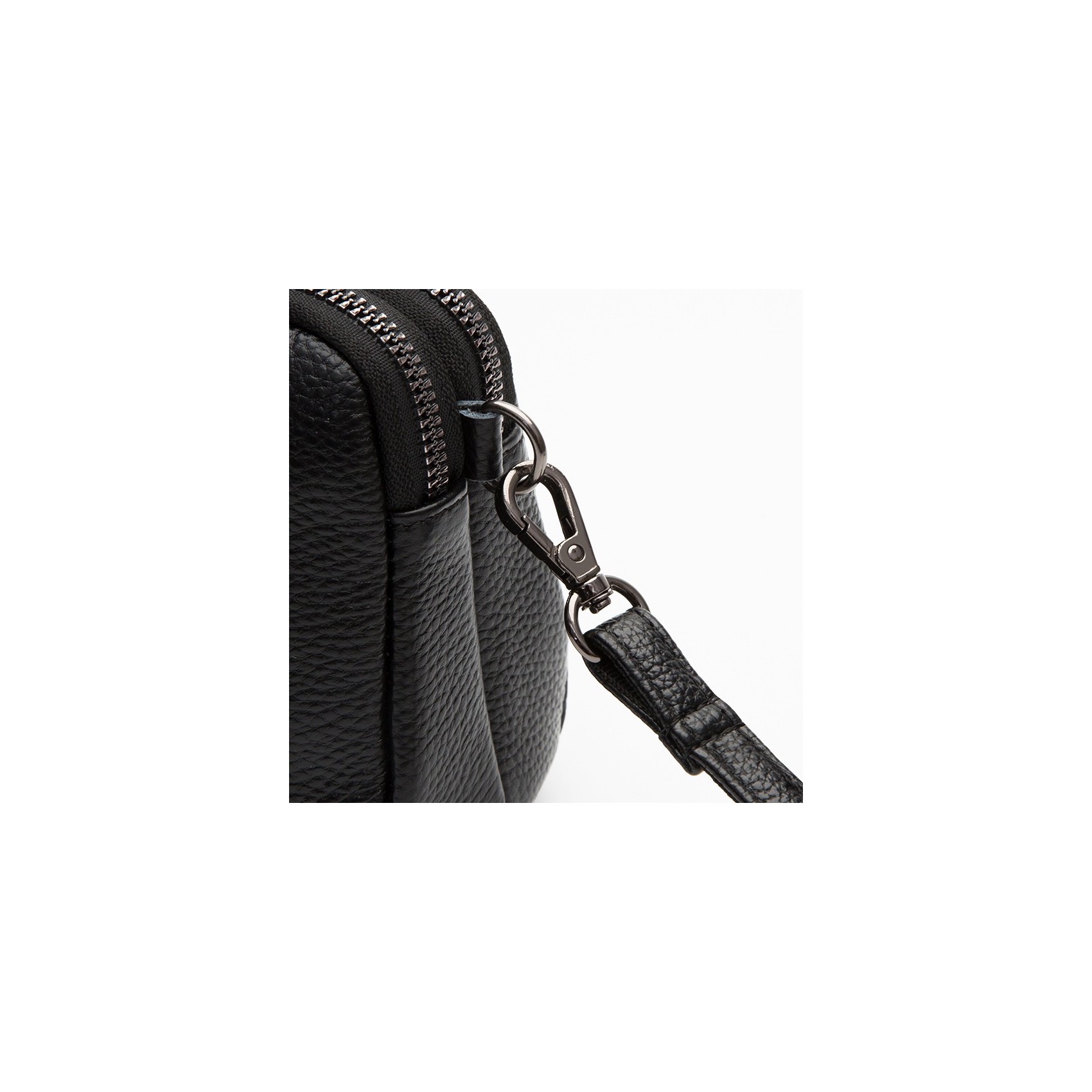 Жіноча шкіряна сумка через плече Vanessa чорна