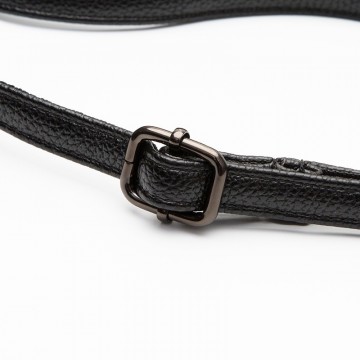 Жіноча шкіряна сумка через плече Vanessa чорна фото