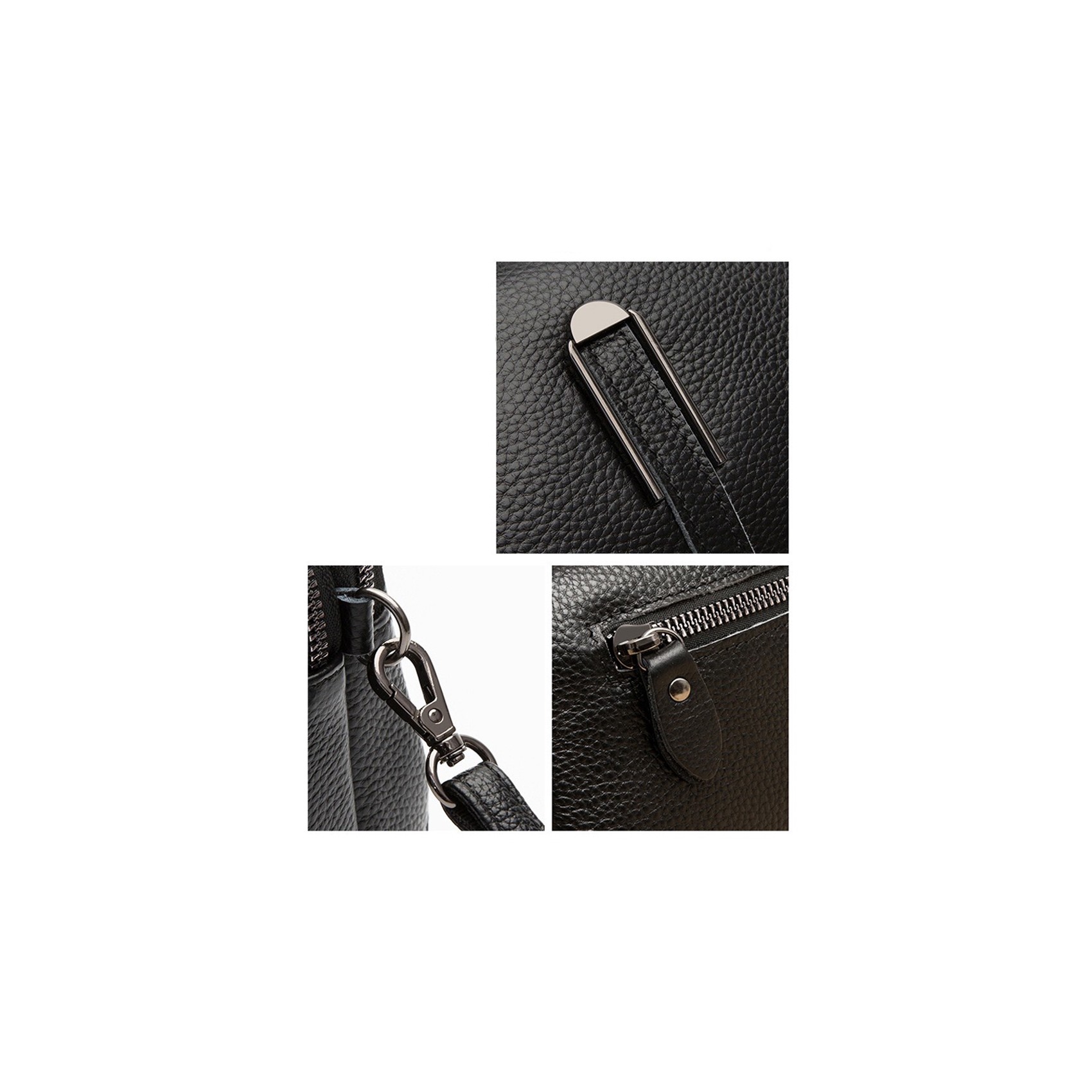 Женская кожаная сумка через плечо Vanessa черная