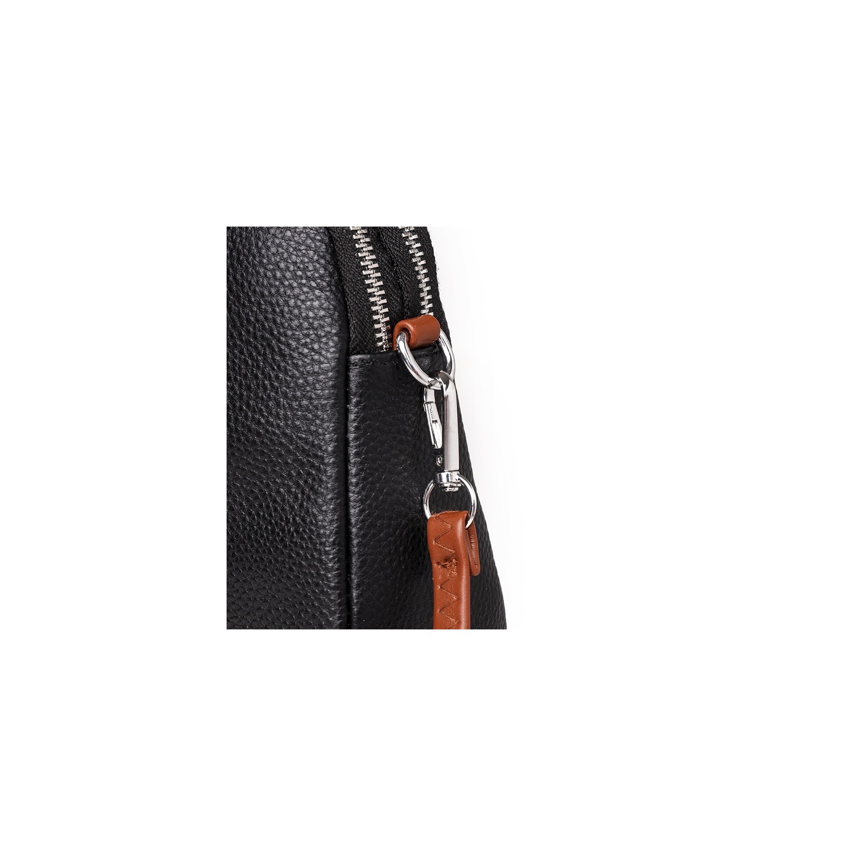 Женская кожаная сумка через плечо Valerie черная