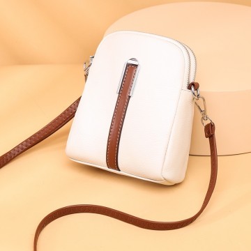 Жіноча шкіряна сумка через плече Valerie біла фото