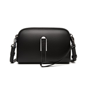 Женская кожаная сумка через плечо Vanessa черная