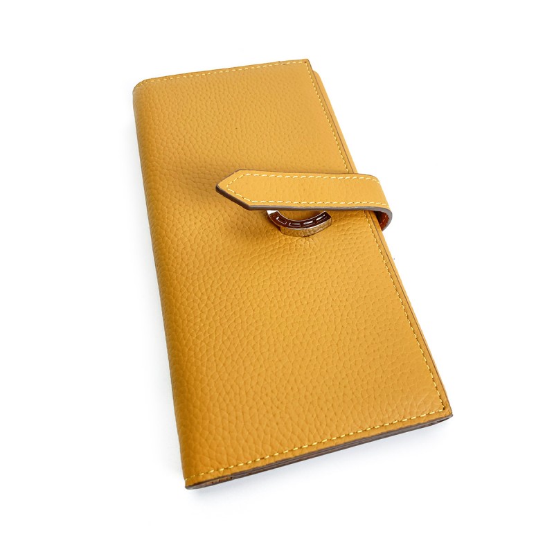 Женский кожаный кошелек Louise желтый - 1 фото