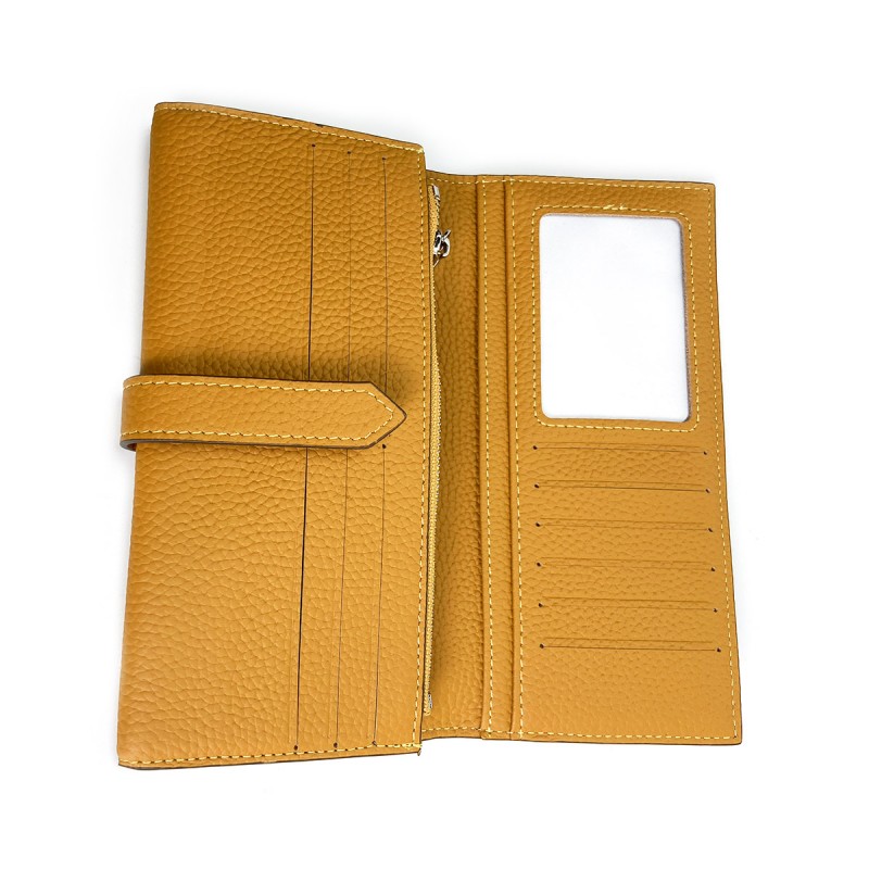 Жіночий шкіряний гаманець Louise жовтий - 2 фото