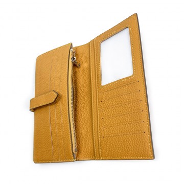 Жіночий шкіряний гаманець Louise жовтий фото