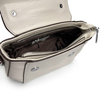 Жіноча шкіряна сумка Denise молочна фото