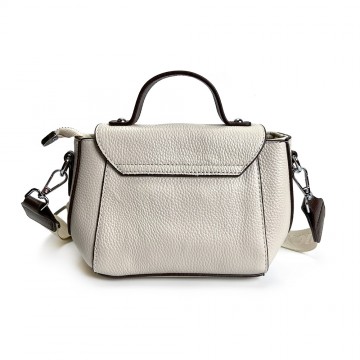 Жіноча шкіряна сумка Denise молочна фото