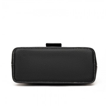 Женская кожаная сумка Charlotte черная фото