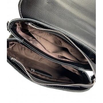 Женская кожаная сумка Charlotte черная фото