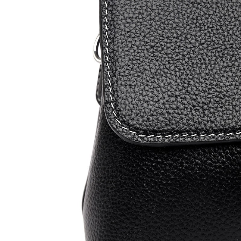 Жіноча шкіряна сумка Charlotte чорна - 11 фото