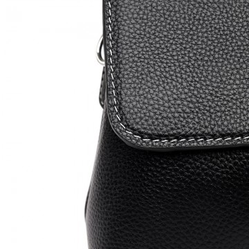 Жіноча шкіряна сумка Charlotte чорна фото