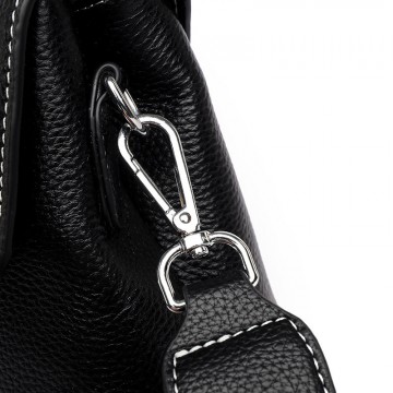 Женская кожаная сумка Charlotte черная фото