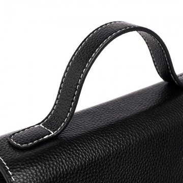 Жіноча шкіряна сумка Charlotte чорна фото