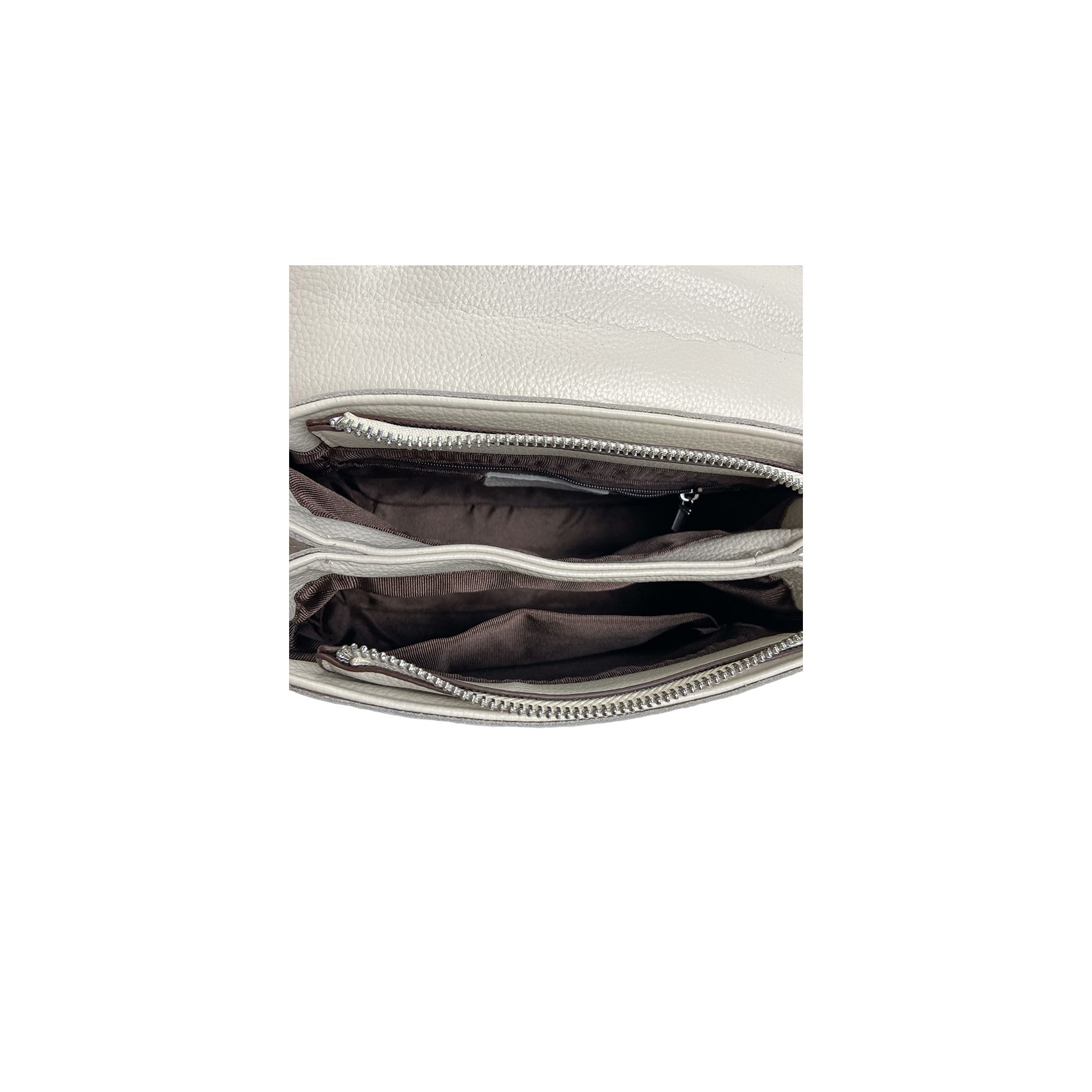 Женская кожаная сумка Charlotte молочная