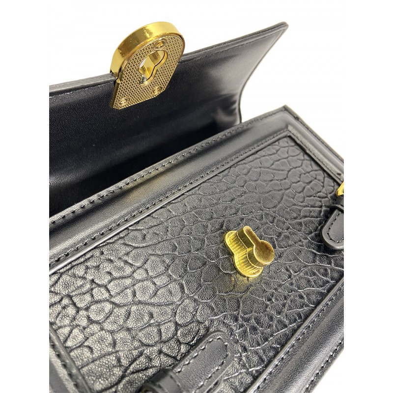 Жіноча сумка-клатч Krystal чорна - 5 фото