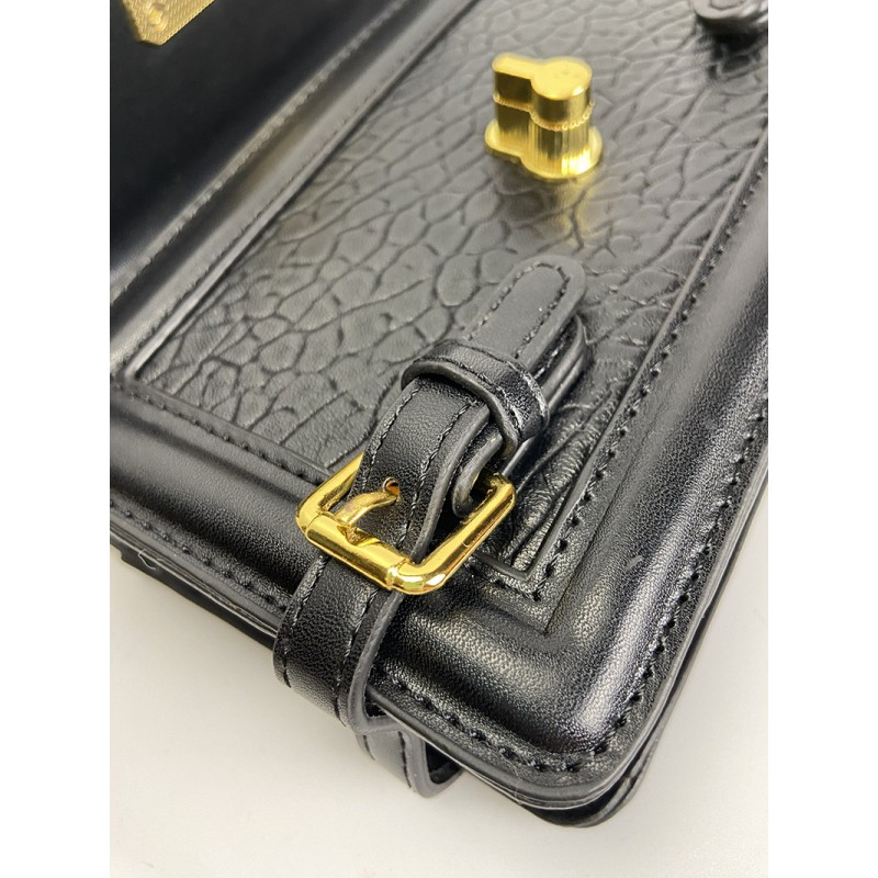 Женская сумка-клатч Krystal черная - 6 фото