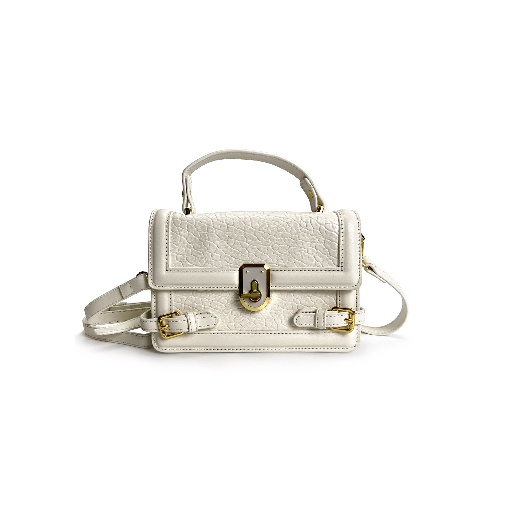 Жіноча сумка-клатч Krystal молочна