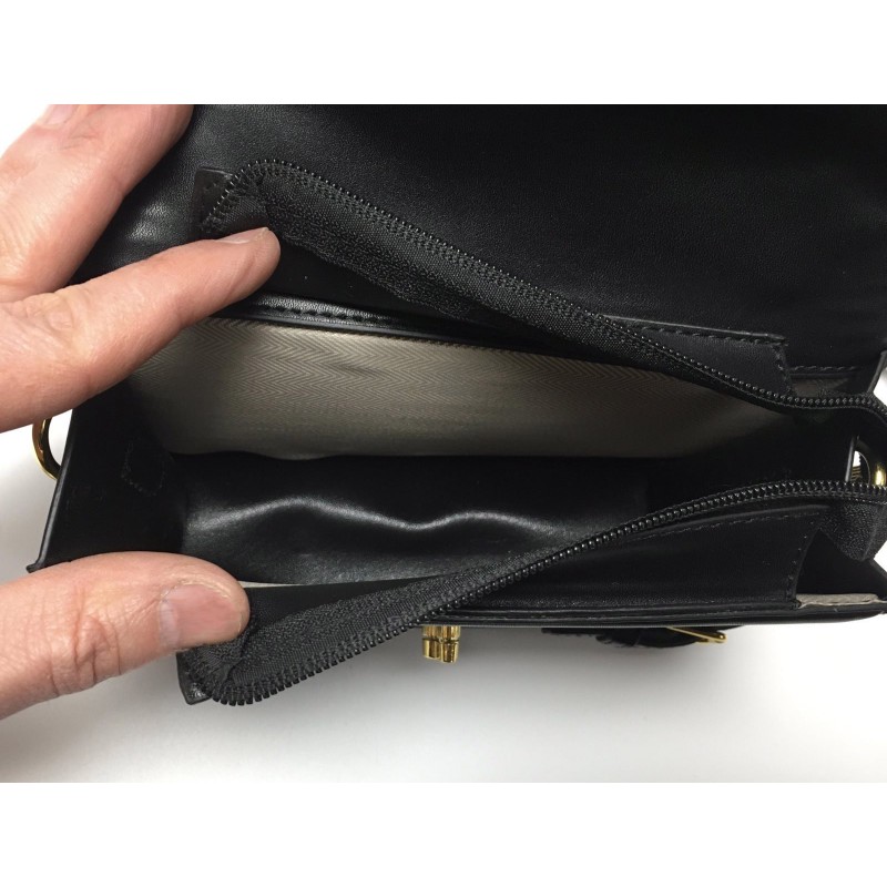 Женская сумка-клатч Krystal черная - 8 фото