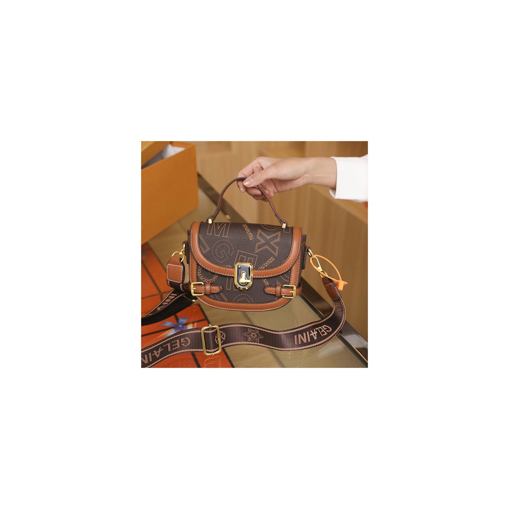 Жіноча сумка крос боді Lauren коричнева