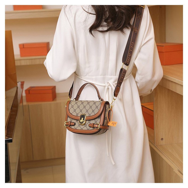 Женская сумка кросс боди Lauren бежевая - 4 фото