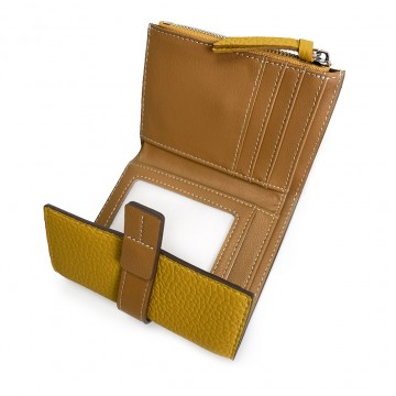 Женский кожаный кошелек Rachel горчичный фото