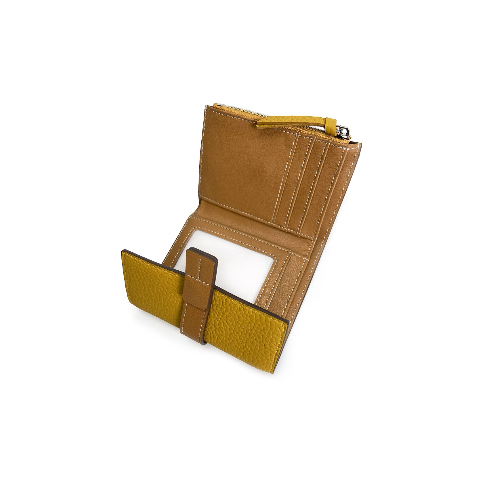 Жіночий шкіряний гаманець Rachel гірчичний