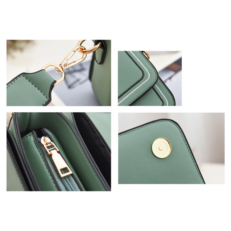 Жіноча сумка крос боді Melissa м'ятна - 9 фото