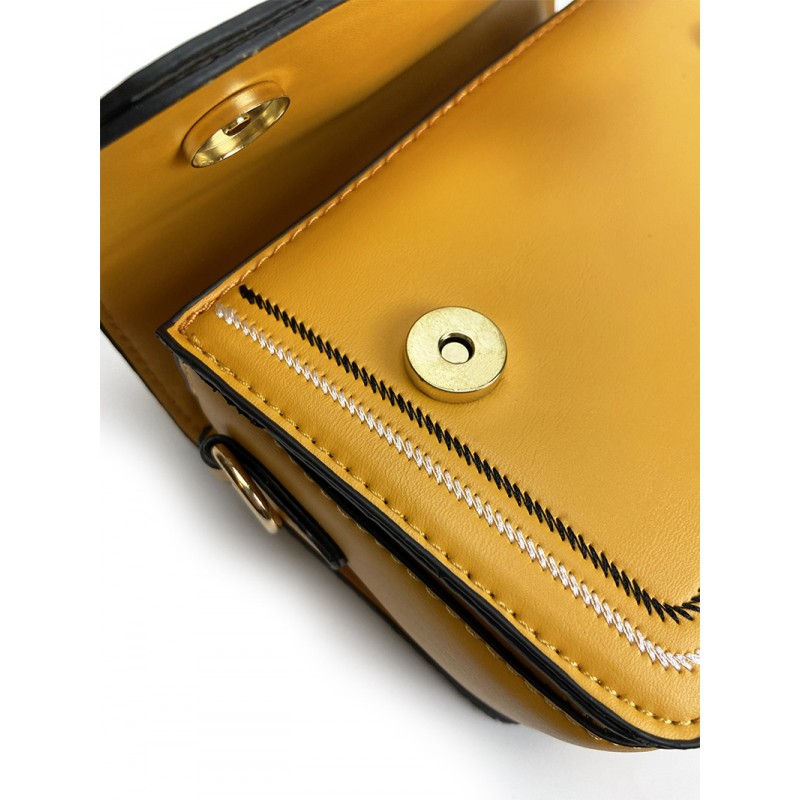 Жіноча сумка крос боді Melissa жовта - 2 фото