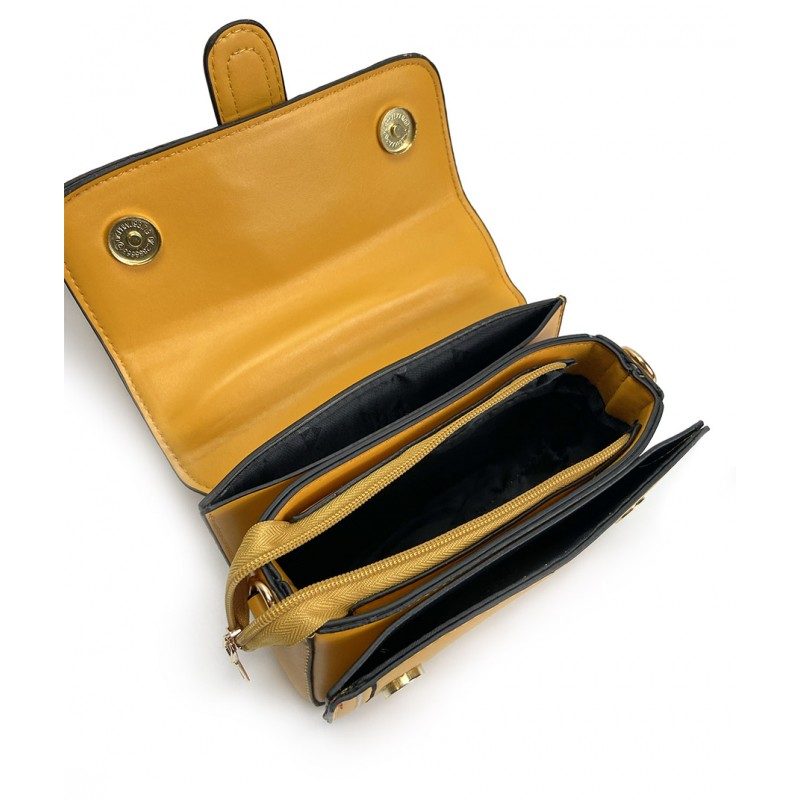 Жіноча сумка крос боді Melissa жовта - 3 фото