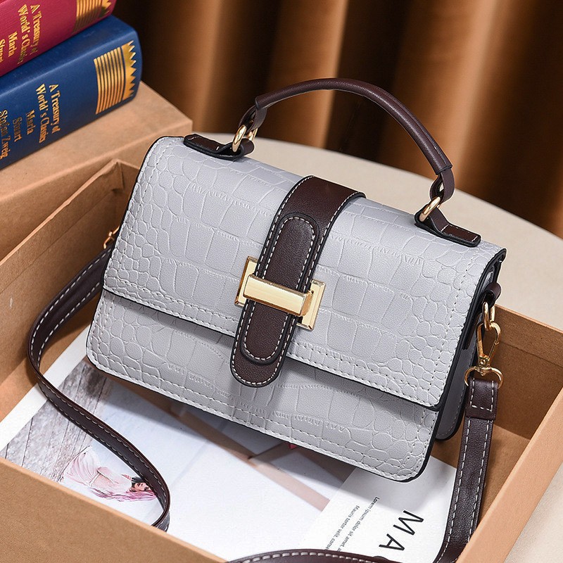 Женская сумка кросс боди Lillian серая - 1 фото