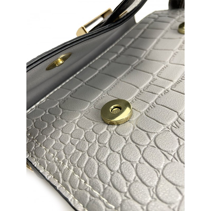 Жіноча сумка крос боді Lillian сіра - 3 фото