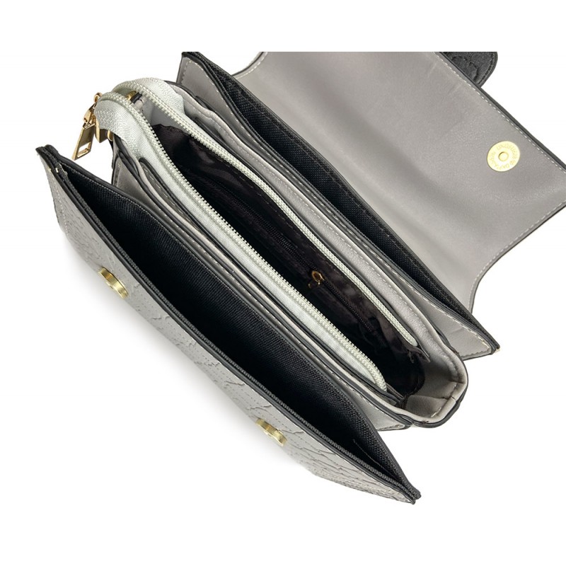 Жіноча сумка крос боді Lillian сіра - 4 фото
