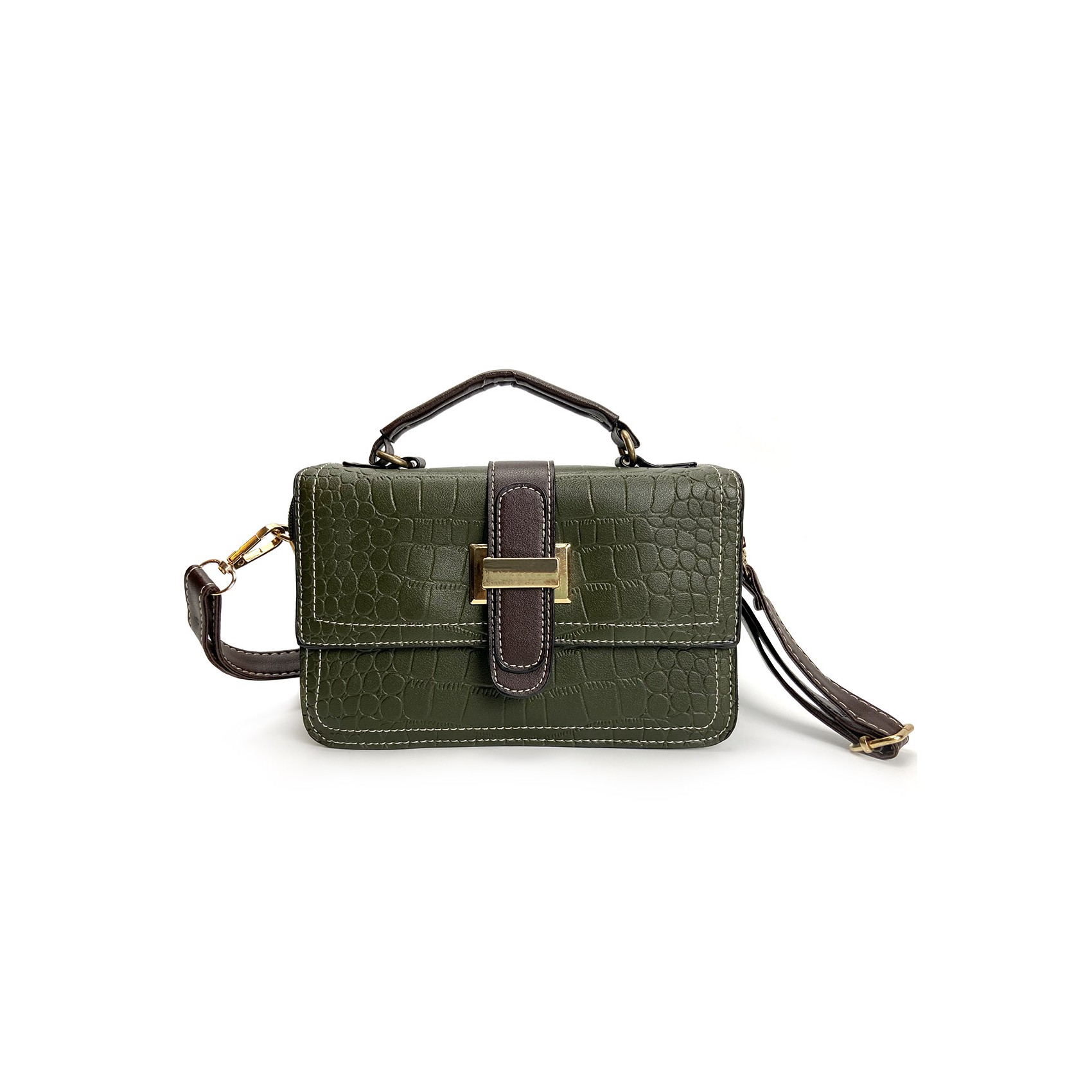 Женская сумка кросс боди Lillian темно-зеленая