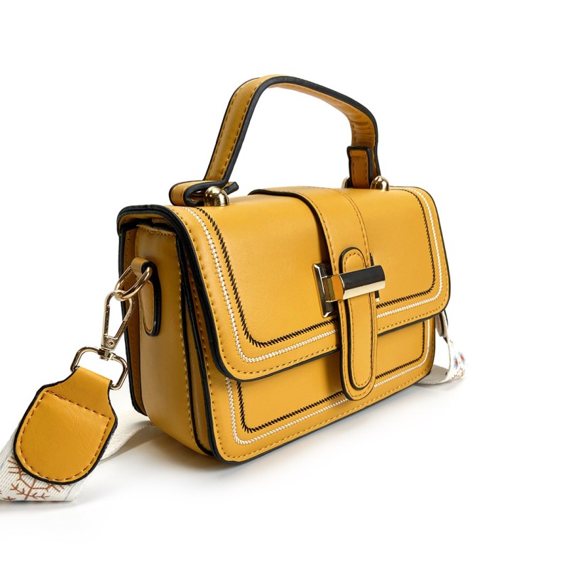 Женская сумка кросс боди Melissa желтая - 4 фото