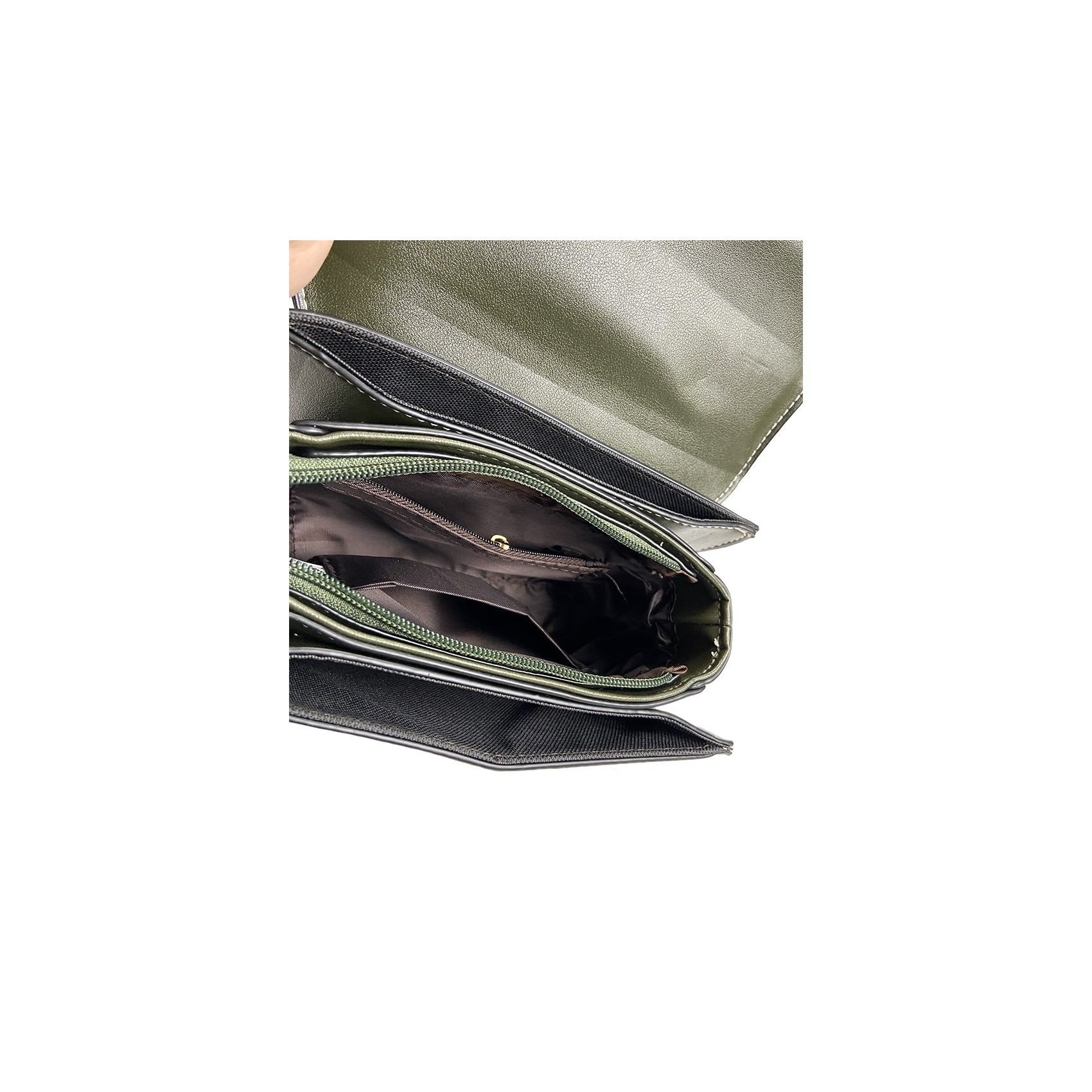 Жіноча сумка крос боді Lillian темно-зелена