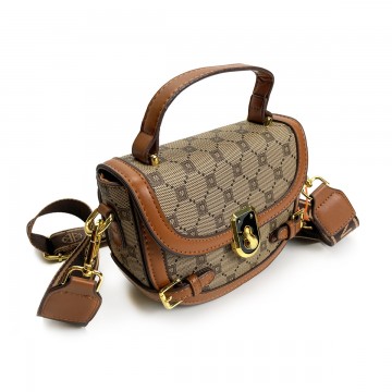 Женская сумка кросс боди Lauren бежевая фото