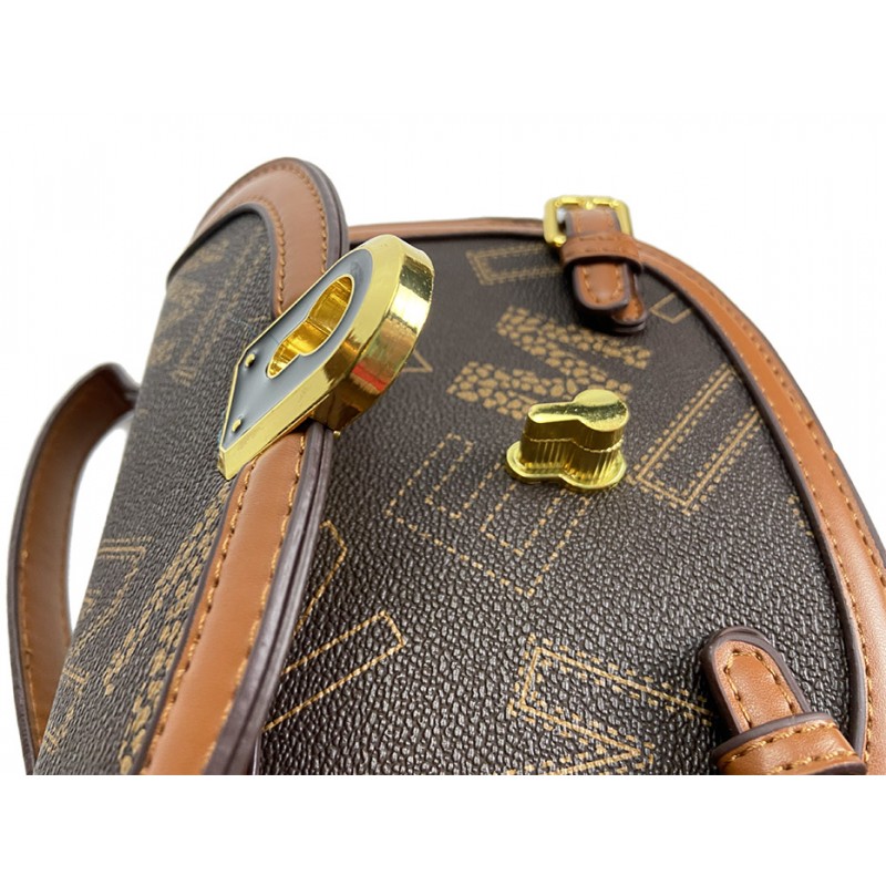 Женская сумка кросс боди Lauren коричневая - 10 фото