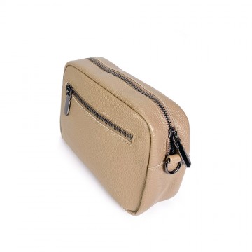 Жіноча шкіряна сумка через плече Marilyn бежева фото