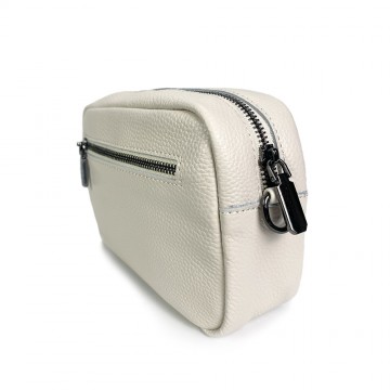 Жіноча шкіряна сумка через плече Marilyn біло-молочна фото