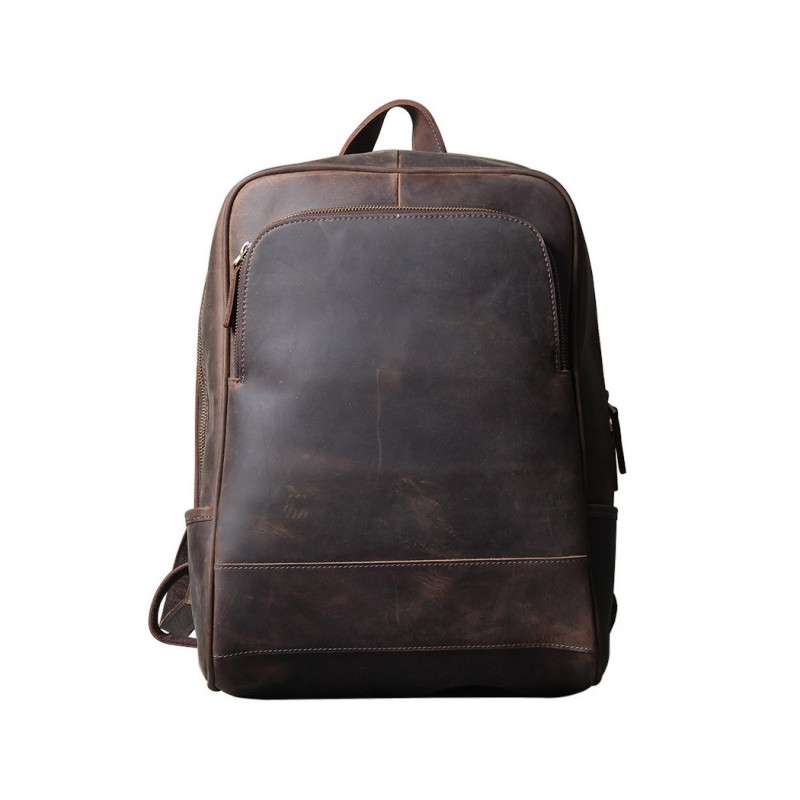 Мужской кожаный рюкзак Benedict темно-коричневый