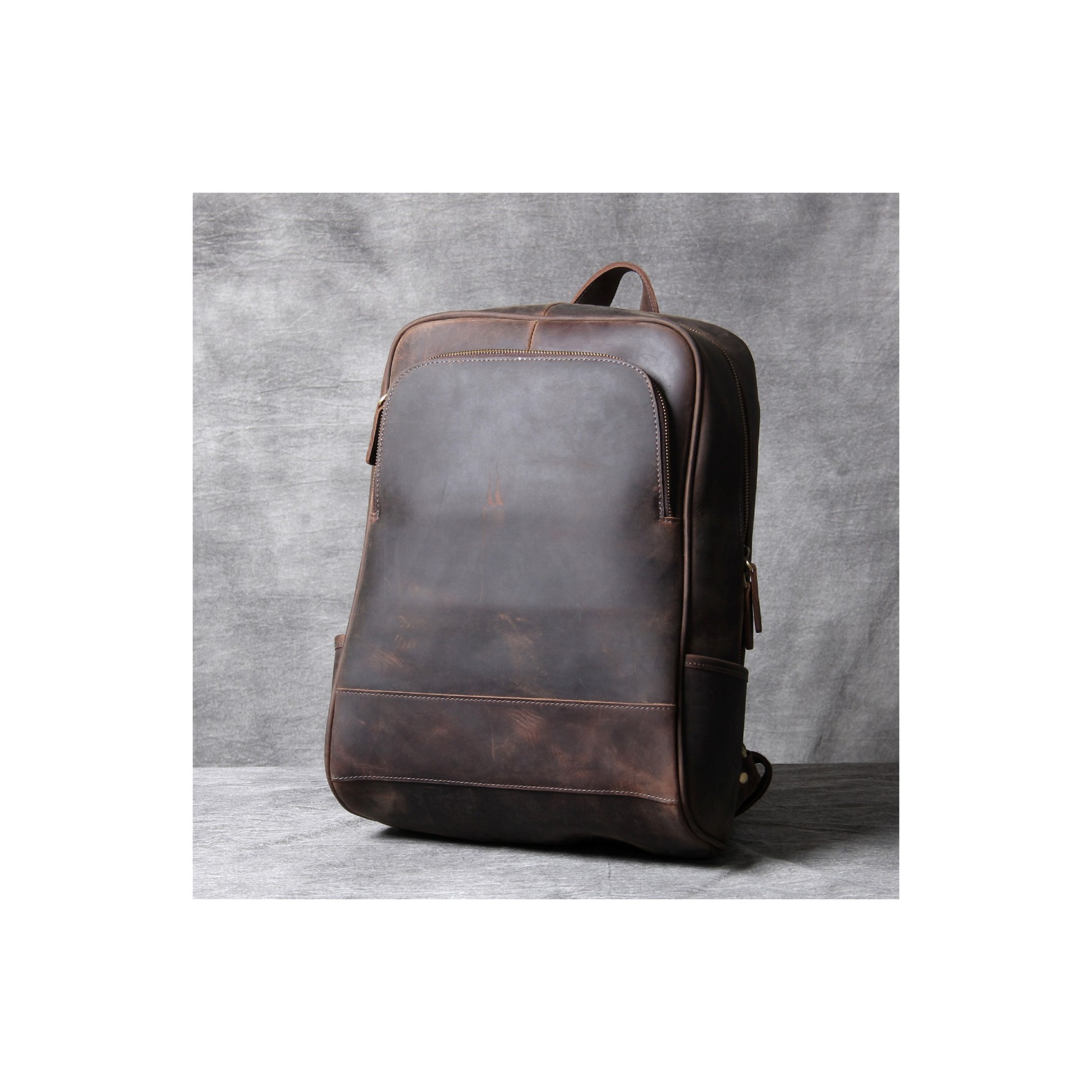 Мужской кожаный рюкзак Benedict темно-коричневый