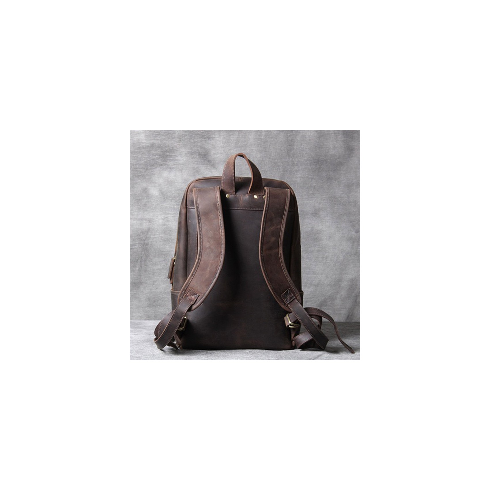 Мужской кожаный рюкзак Benedict темно-коричневый