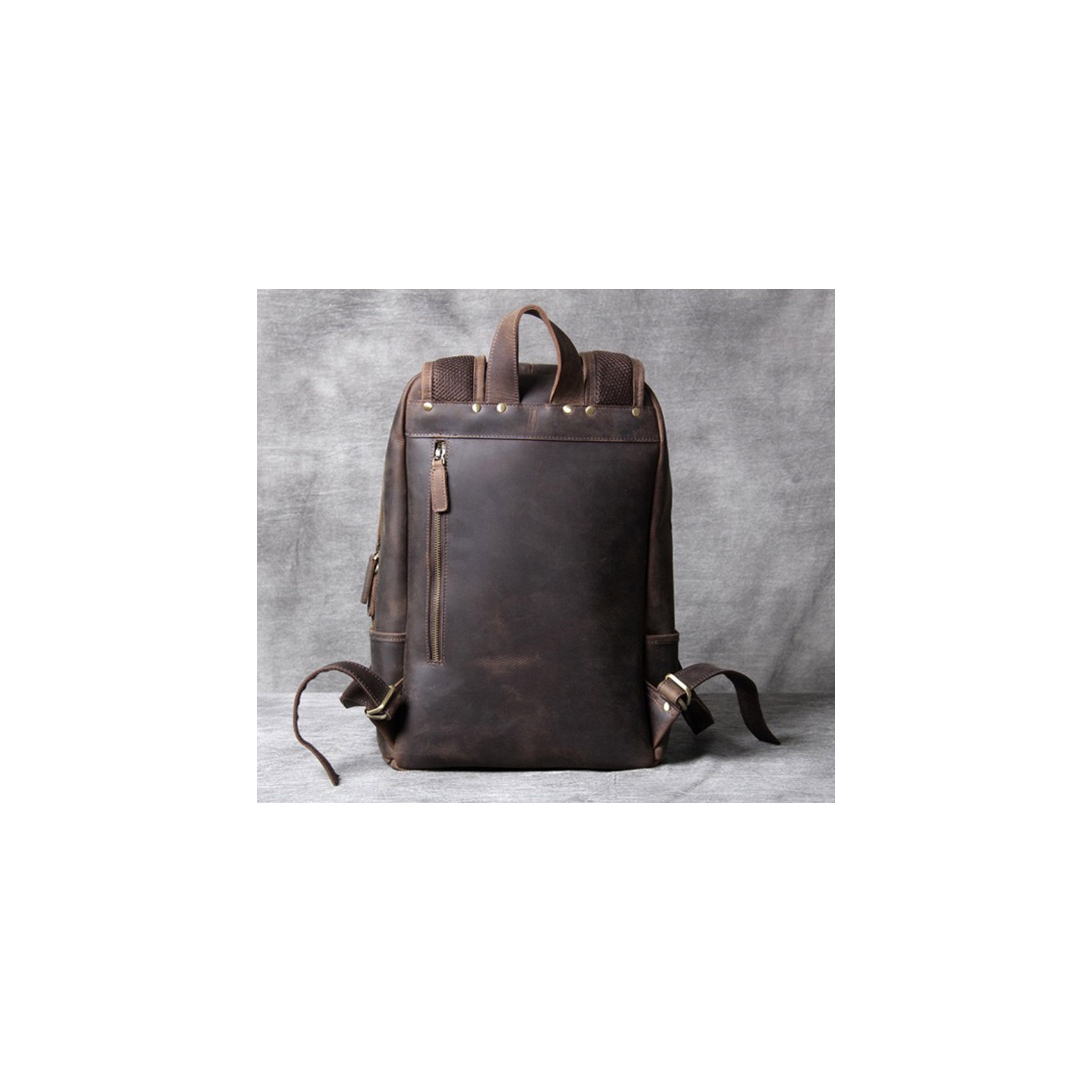 Мужской кожаный рюкзак Benedict темно-коричневый